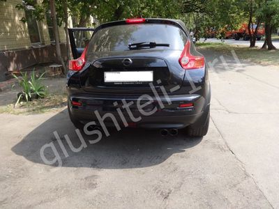 Установка насадки на глушитель  Nissan Juke